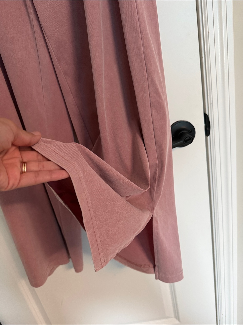 HALARA Wide-Leg Cotton-Blend Pants in Dusty Rose - Picture 2 of 6